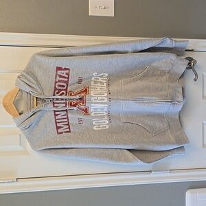 Minnesota Golden Gophers Mens Detressed Zip Hoodie